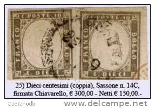 Sardegna-025 - Sassone: N. 14C (o) - Priva Di Difetti Occulti. - Sardaigne