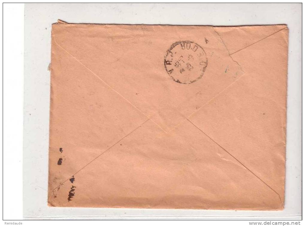 GANDON - Yvert N° 713 X3 Sur LETTRE RECOMMANDEE De PARIS XVII (ANNEXE I) Pour DIJON - 1945 - 1945-54 Marianne Of Gandon