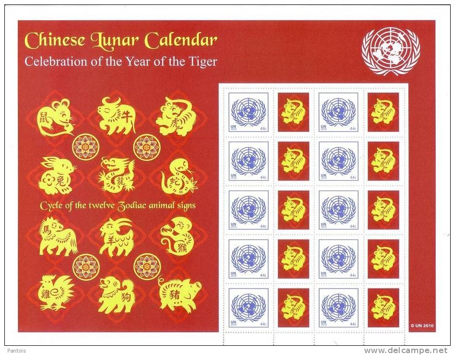 Feuille Personnalisée Personalized Sheet Shangai Année Du Tigre ** Chinese Lunar Calendar ** - Nuevos