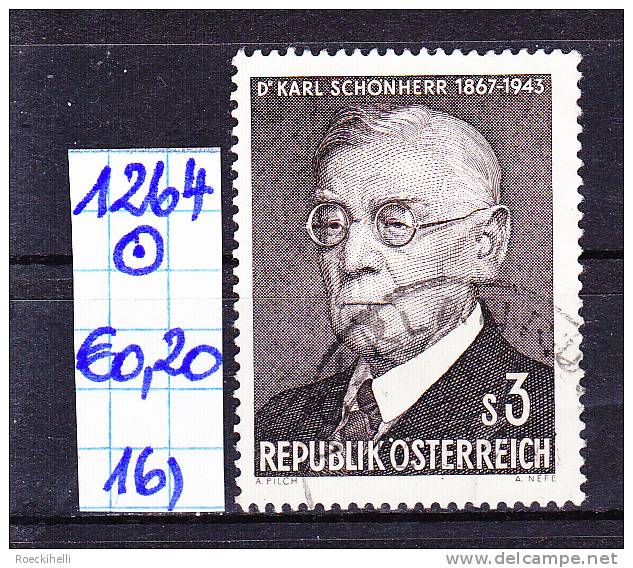 24.2.1967 - SM "100. Geburtstag von Dr. Karl Schönherr"   o  gestempelt -  siehe Scan (1264o 01-30)