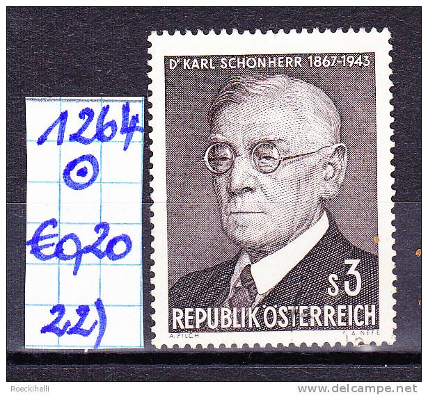 24.2.1967 - SM "100. Geburtstag von Dr. Karl Schönherr"   o  gestempelt -  siehe Scan (1264o 01-30)