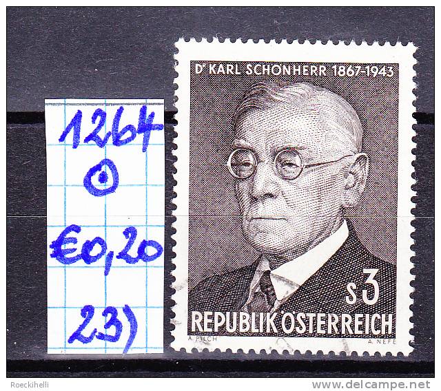 24.2.1967 - SM "100. Geburtstag von Dr. Karl Schönherr"   o  gestempelt -  siehe Scan (1264o 01-30)