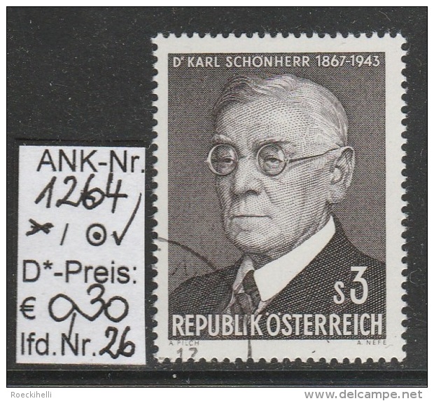 24.2.1967 - SM "100. Geburtstag von Dr. Karl Schönherr"   o  gestempelt -  siehe Scan (1264o 01-30)