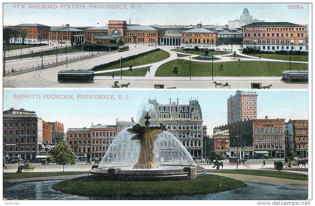 PROVIDENCE - NEW RAILROAD STATION/BAJNOTTI FOUNTAIN - Providence