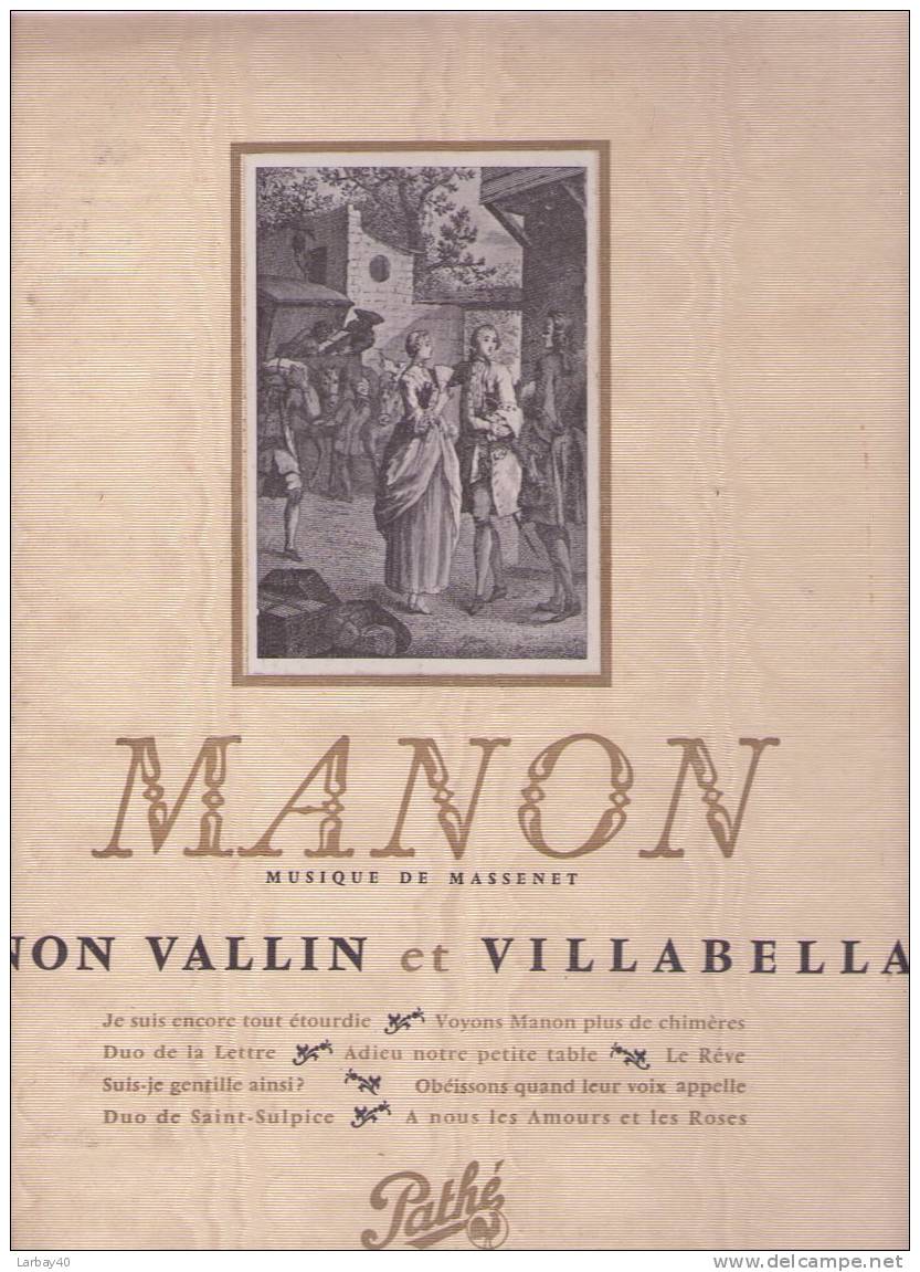 Ninon Vallin & Miguel Villabella  Manon  .33 Tours - Oper & Operette