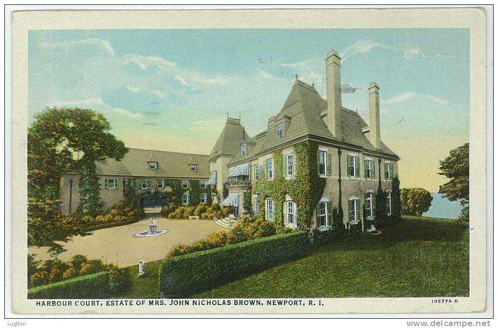 Cartolina - STATI UNITI - USA - UNITED STATES - NEWPORT - HARBOUR COURT , ESTATE MRS JOHN NICHOLAS BROWN - Newport