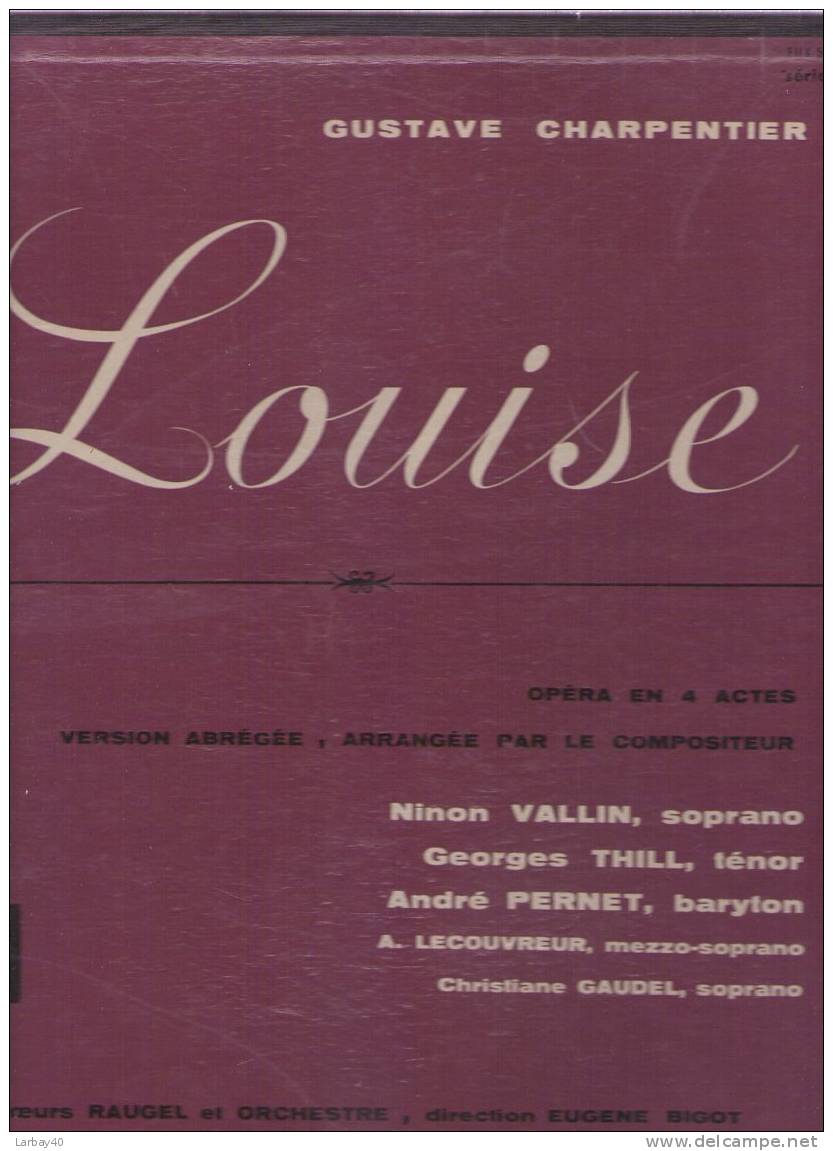 Louise Charpentier Bigot   .33 Tours - Oper & Operette