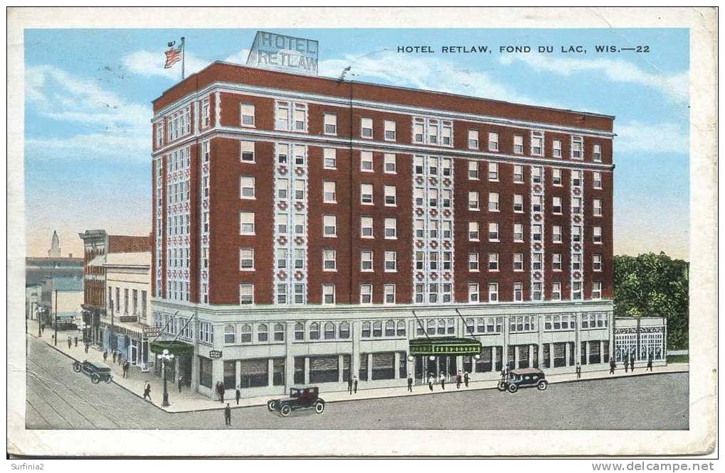 FOND DU LAC - HOTEL RETLAW 1932 - Autres & Non Classés