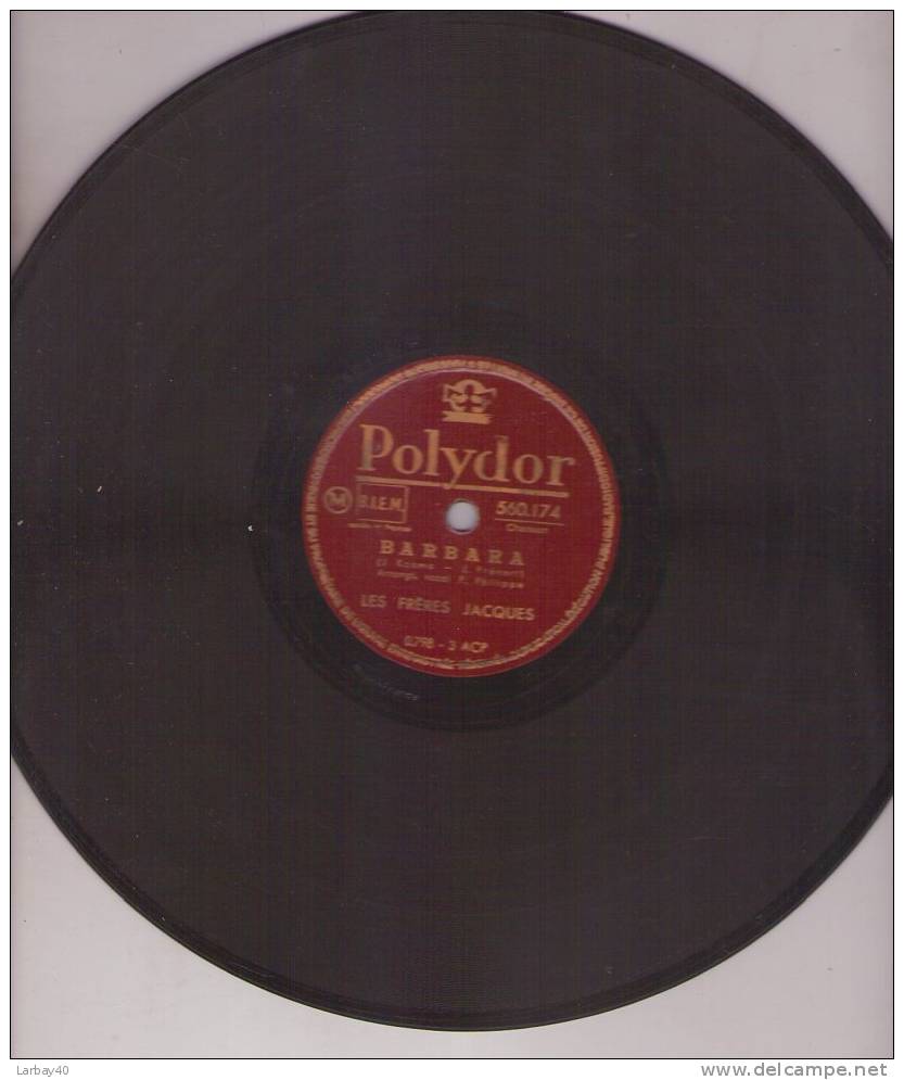 Inventaire - Barbara - Les Freres Jacques 78 Tours - 78 Rpm - Schellackplatten