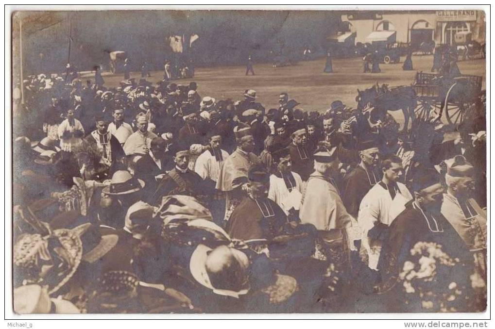 Le Mans (Sarthe 72) Carte Photo - Procession à Identifier 1912 Avec L'évêque De Bourges - Le Mans