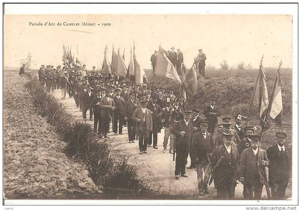 TIR A L ARC  PARADE D ARC A CAMELIN (aisne) 1909 - Archery