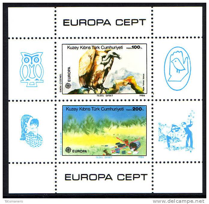 TURKISH CYPRUS/Türkisch Zypern EUROPA 1986 Block** - 1986