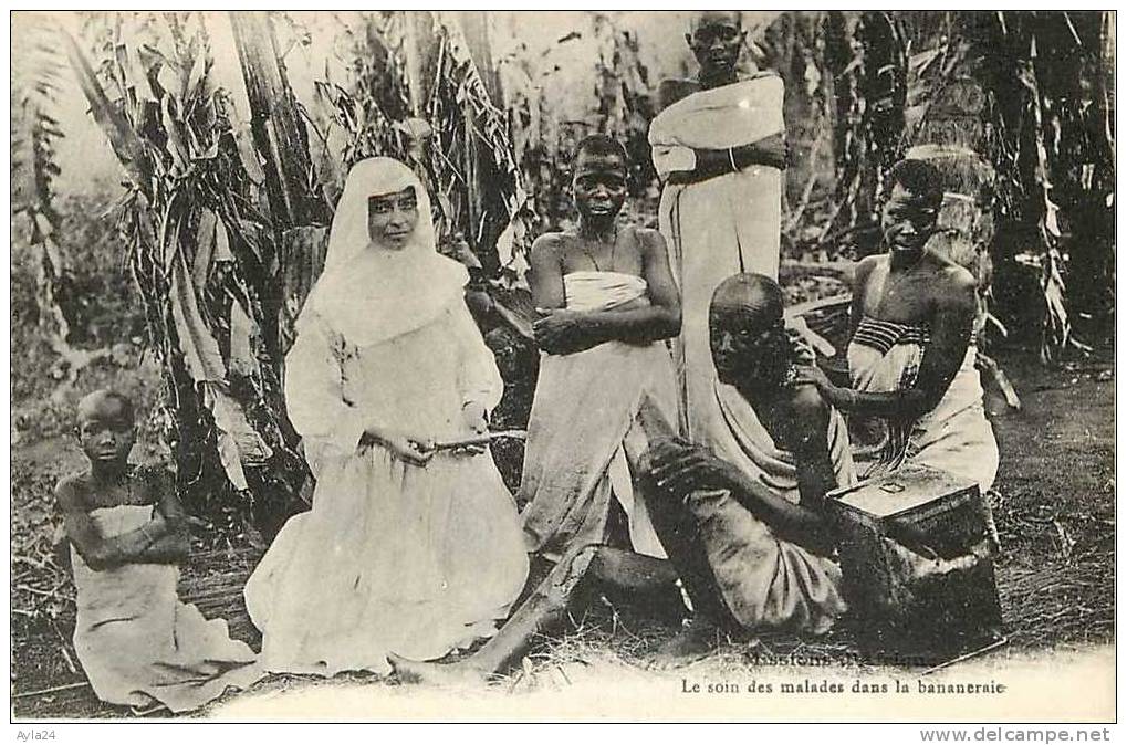 CPA  Soeurs Blanches  Le Soin Des Malades Dans La Bananeraie Birmandreis Lavigerie  N° 208 - Beroepen