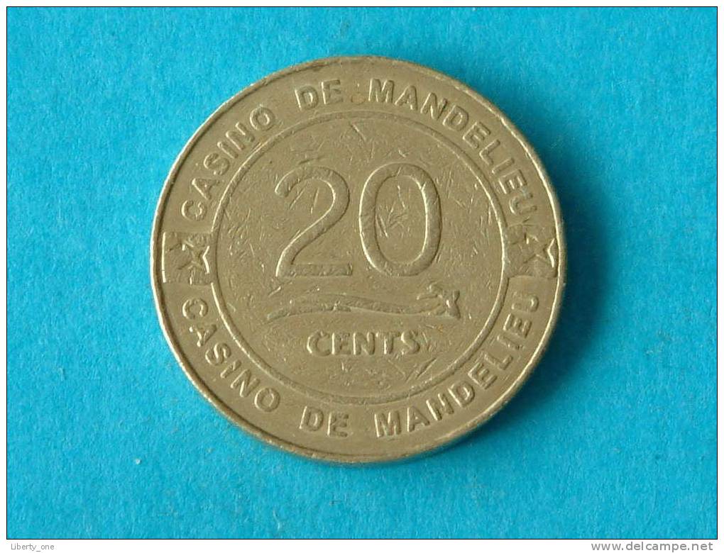 20 CENTS / CASINO DE MANDELIEU ( Details Zie Foto ) ! - Casino