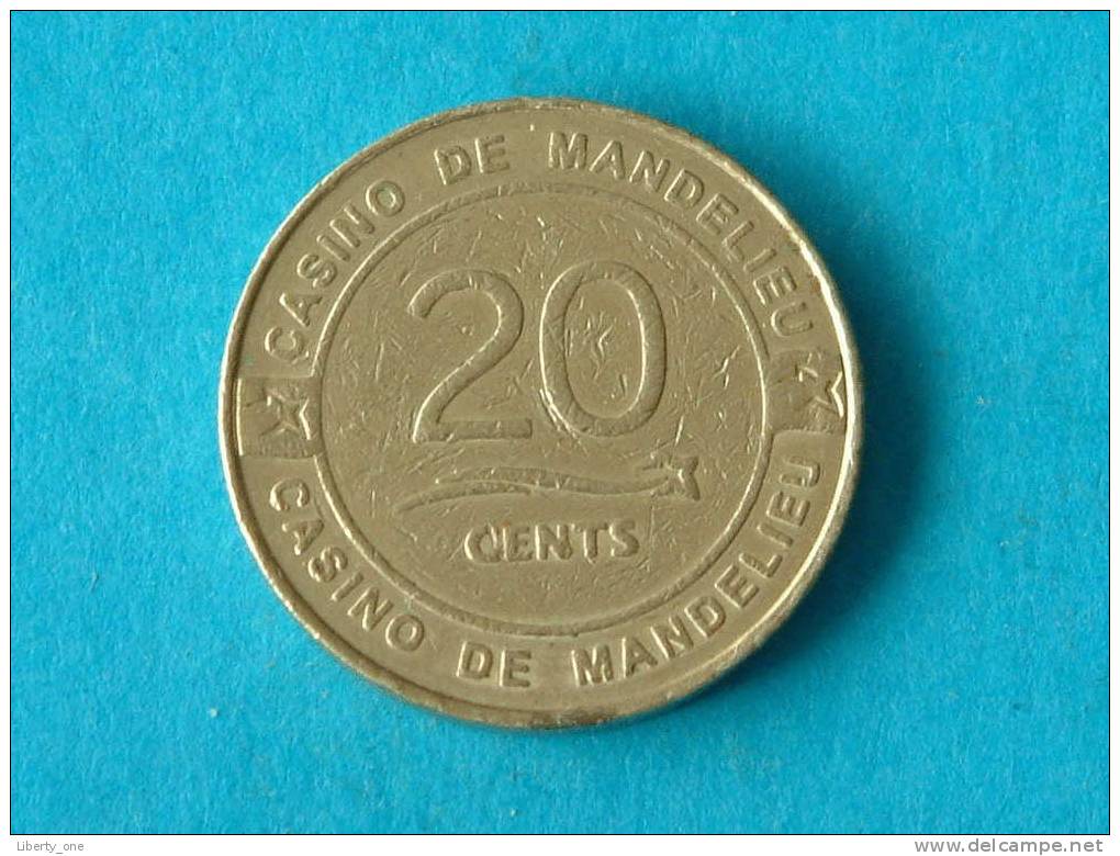 20 CENTS / CASINO DE MANDELIEU ( Details Zie Foto ) ! - Casino