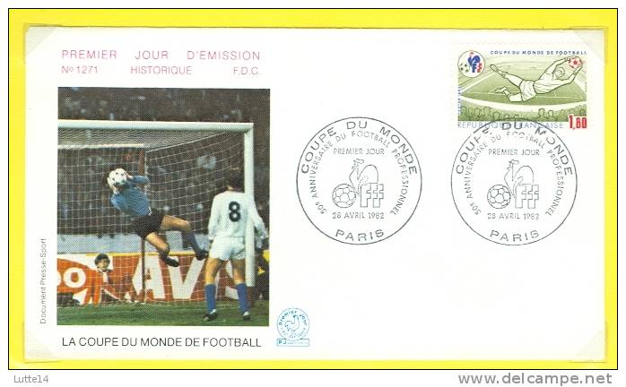 1982 Coupe Du Monde De Football - Tp 2209 Oblitération 1er Jour 28/04/1982 / Sport - Covers & Documents