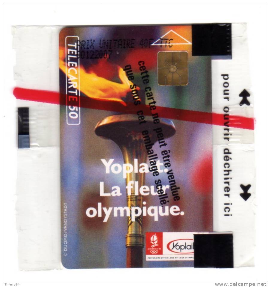 Télécarte F129 Yoplait La Fleur Olympique 50u Neuve Sous Blister NSB - 1990