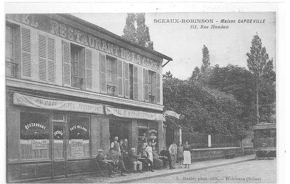 92 // SCEAUX ROBINSON, Maison CAPDEVILLE, Hotel Restaurant De La Gare   ANIMEE    L BASLE Edit - Sceaux