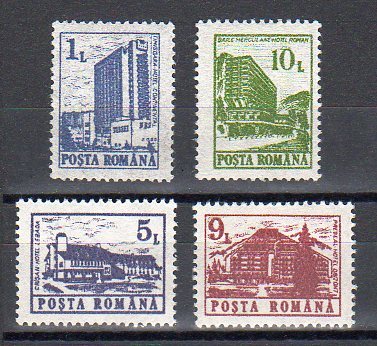 Romania 1991 / Hotels I / 4 Val - Unused Stamps