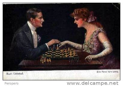 CHESS, Sport,   Old Postcard - Scacchi