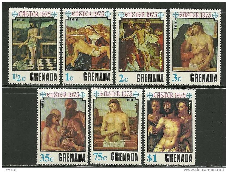 Grenada   "Easter 1975"   Set   SC# 636-42 MNH** - Grenada (1974-...)