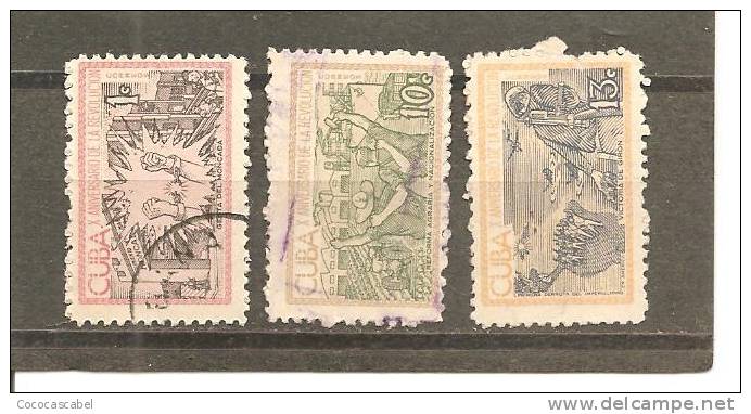 Cuba - Yvert  674, 679-80 (usado) (o). - Gebraucht