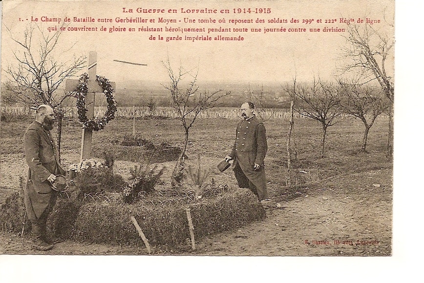 -88-  MILITARIA Guerre De 14 /18  Le Champ De Bataille Entre Gerbeviller Et Moyen- écrite 1915 TTB - Luneville