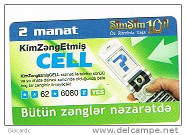 AZERBAIJAN  - AZERCELL   RECHARGE GSM   -  SIMSIM: CELL   - USATA° (USED)   - RIF. 300 - Aserbaidschan