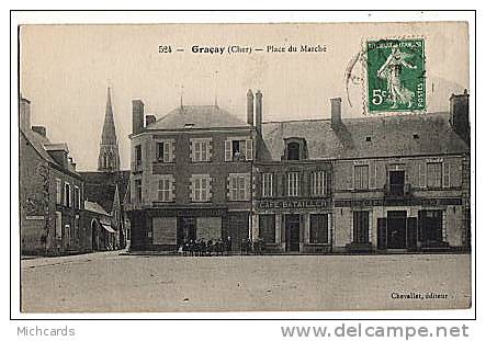 CPA 18 GRACAY - Place Du Marche (524) - Graçay