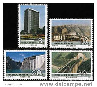 China 1989 T139 Construction Stamps Train Telecommunication Railroad Locomotive Telecom Dam - Elektriciteit