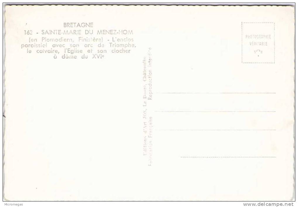 SAINTE-MARIE-du-MENEZ-HOM (en Plomodiern, Finistère) - L'enclos Paroissial Avec Son Arc De Triomphe, Le Calvaire... - Plomodiern