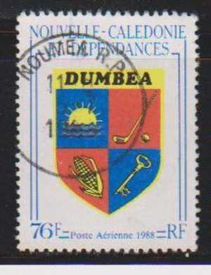 New Caledonia Used 1988, 76f Golf, Ball, Key, Corn, On Coat Of Arms - Golf