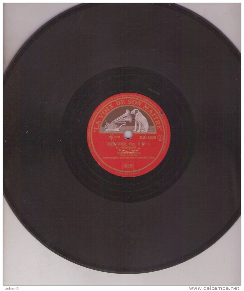 Le Cygne Saint Saens Melodie Rubinstein - 78 Tours - 78 Rpm - Gramophone Records