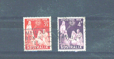 AUSTRALIA - 1958 Christmas FU - Gebruikt