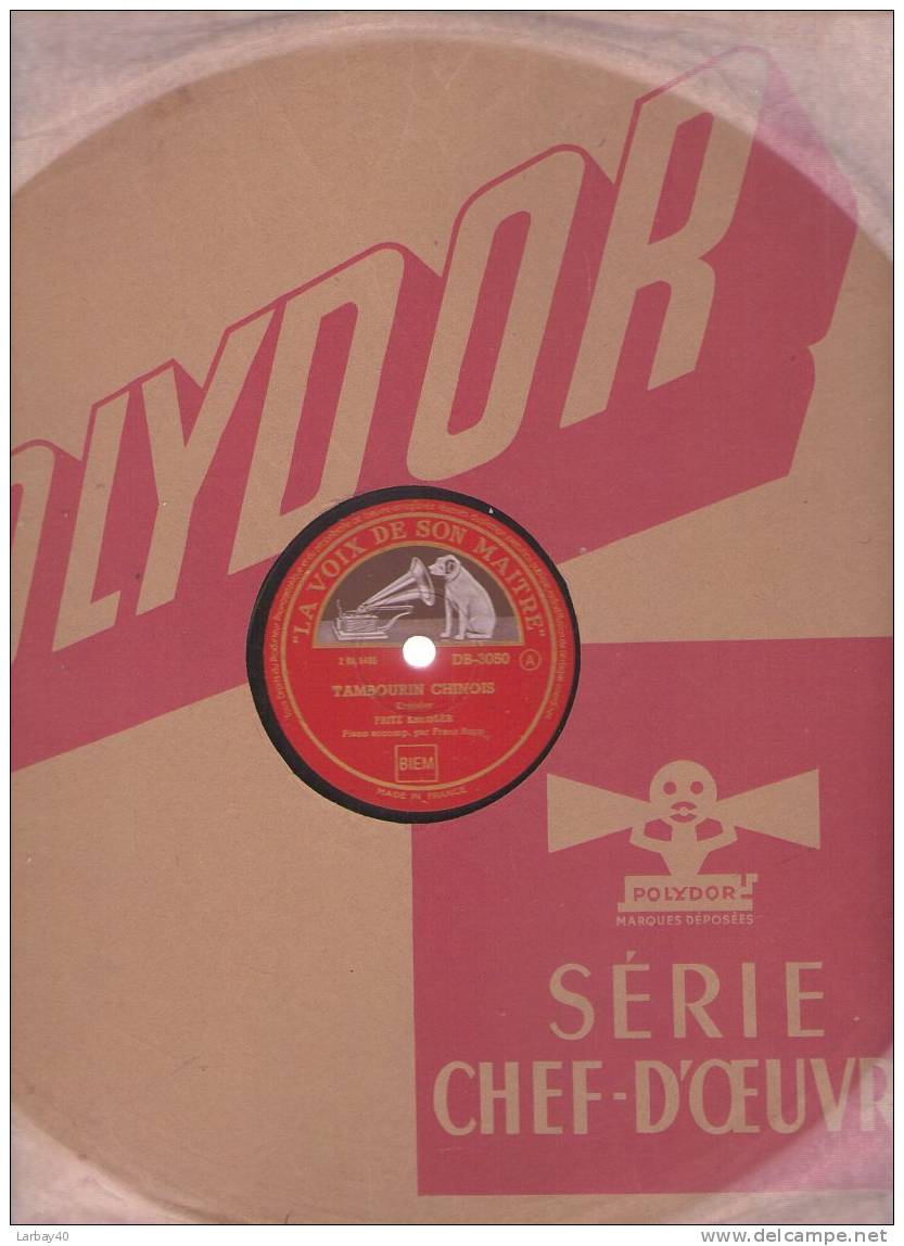 Caprice Viennois - Tambourin Chinois -kreisler - 78 Tours - 78 Rpm - Gramophone Records