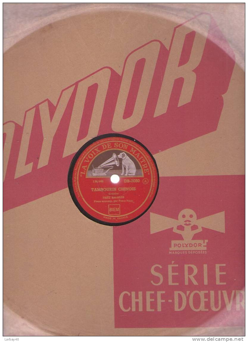 Caprice Viennois - Tambourin Chinois -kreisler - 78 Tours - 78 Rpm - Schellackplatten