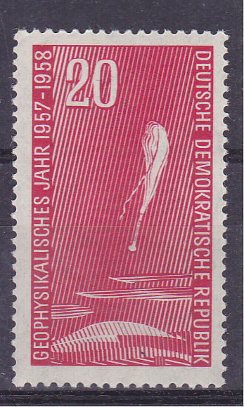 DDR  Mi.nr.  616  MNH   1958  Geofysisch Jaar  Stratosfeerballon - Europa