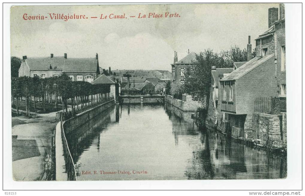 Couvin - Villégiature. - Le Canal - La Place Verte - Couvin
