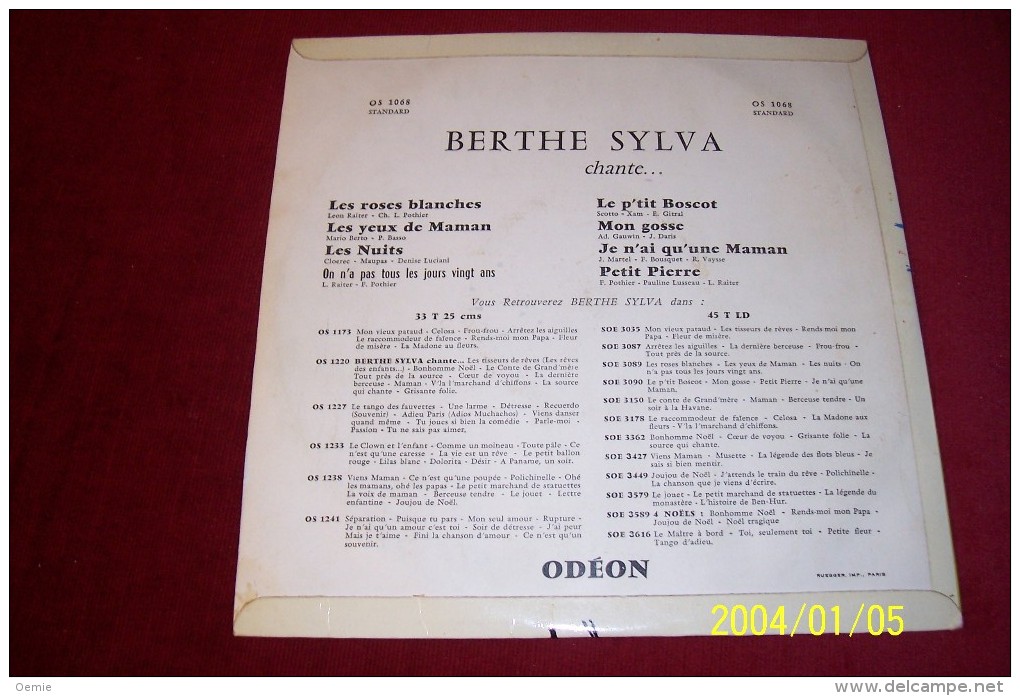 BERTHE  SYLVA  °  LES ROSES BLANCHES - Formatos Especiales