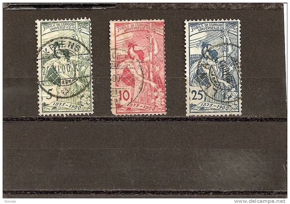 SUISSE 1900 UPU Yvert 86-88 Oblitérés, Used, Cote : 36 Euros - Oblitérés