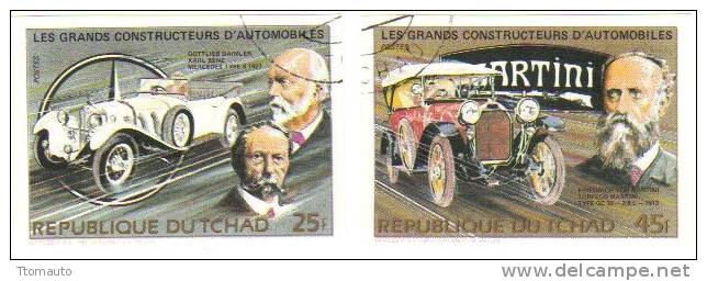 Tchad Rep - Les Grands Constructeurs - Daimler - Martini - IMPERF 2v - Autres (Air)