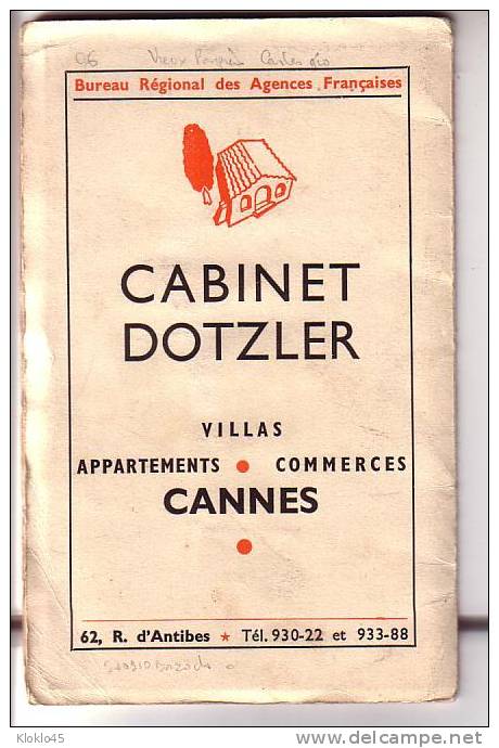 06 CANNES Et  LE CANET - Plan Guide BLAY Carte - Répertoire De Rues Renseignement Divers - Altri & Non Classificati