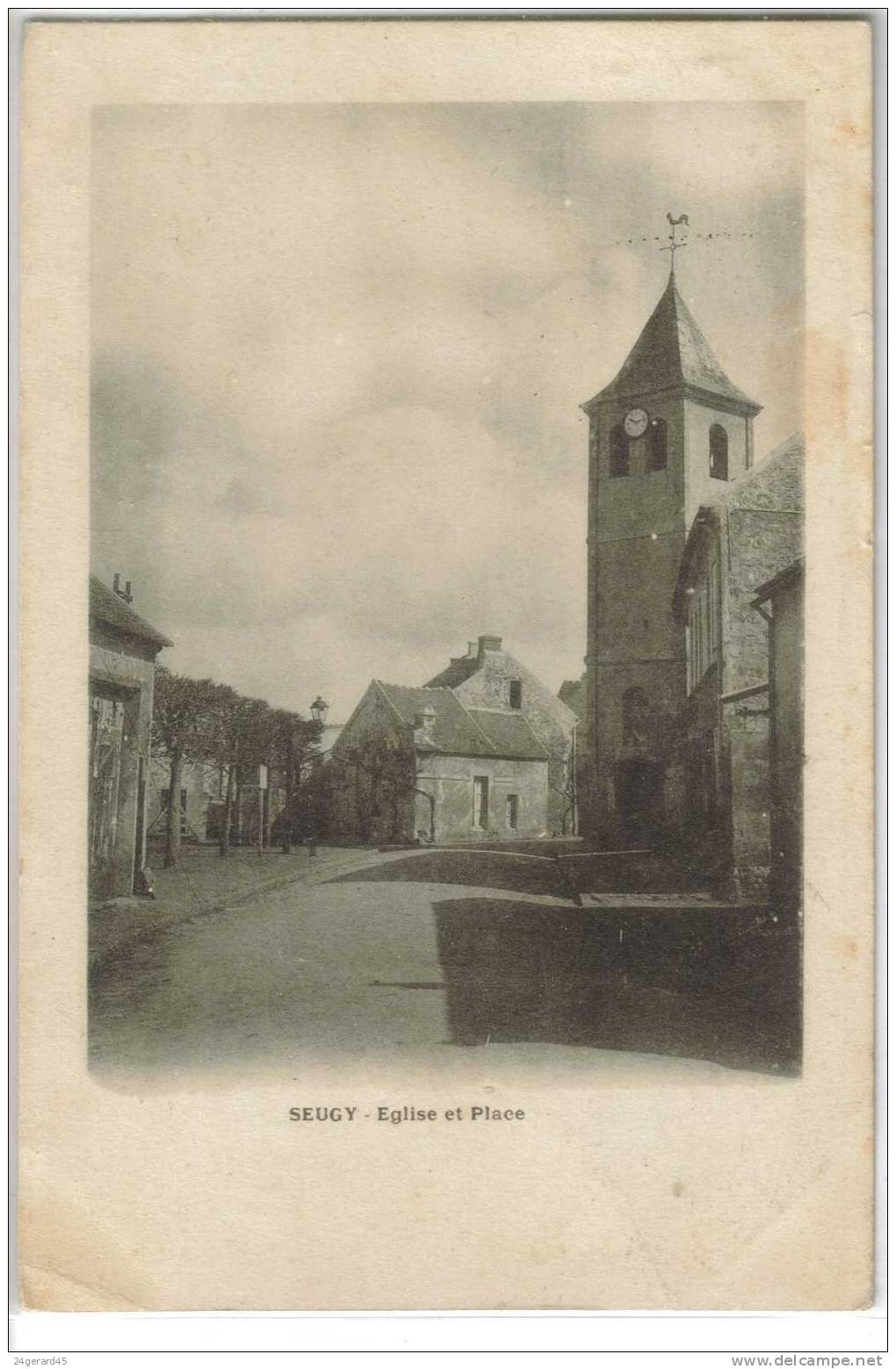 CPA SEUGY (Val D´Oise) - Eglise Et Place - Villiers Le Bel