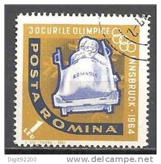 1 W Valeur Oblitérée, Used - ROUMANIE - ROMANA * 1964 - N° 1084-15 - Winter 1964: Innsbruck