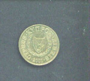 CYPRUS -  2001 20c Circ. As Scan - Chipre