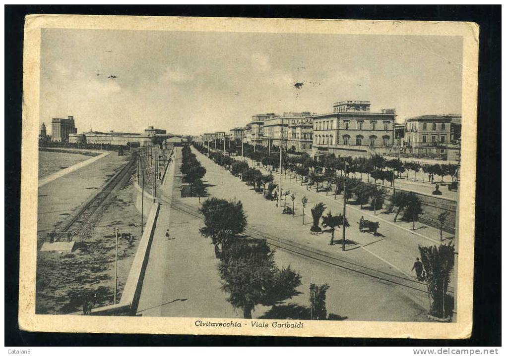 S2335 CARTOLINA POSTALE LAZIO ROMA CIVITAVECCHIA VIALE GARIBALDI FG. V. - Civitavecchia