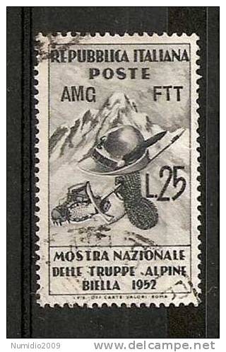 1952 TRIESTE A USATO TRUPPE ALPINE - RR7479 - Afgestempeld