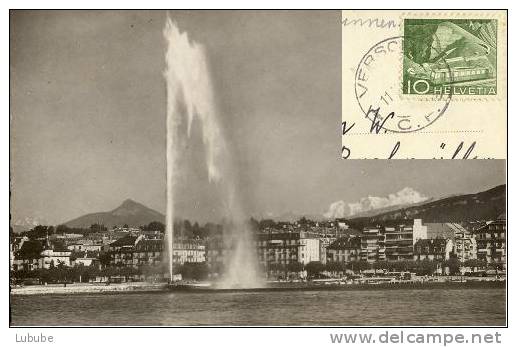 AK Genève Mit Bahnstempel  VERSOIX        1952 - Railway