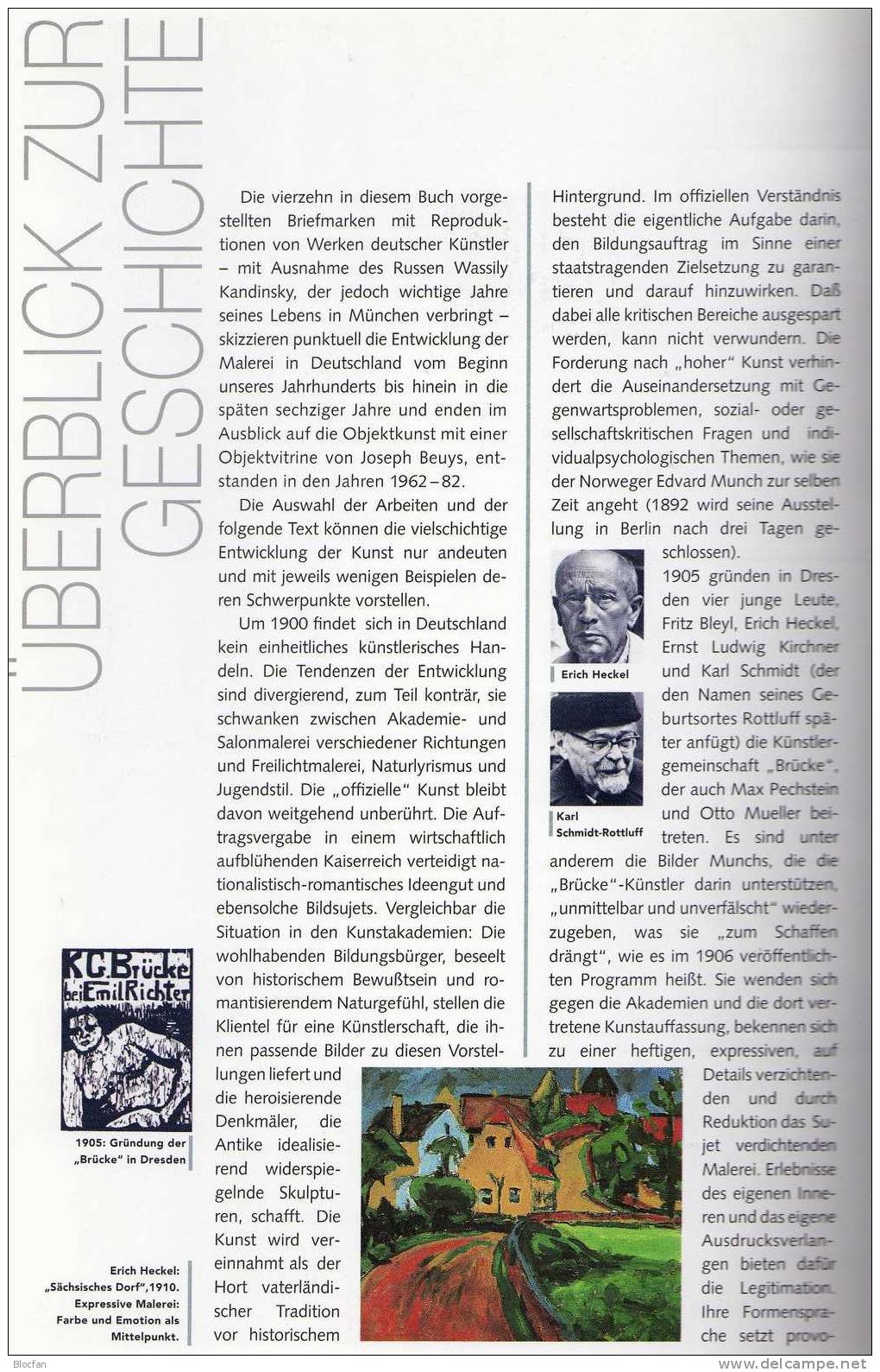 Geschenk-Buch Edition Deutschland Mit 5 Serien **/o 51€ Malerei Marc Macke Kandinsky Grosz Pankok Weber Art Book Germany - Peinture & Sculpture