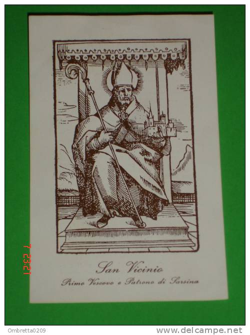 S.VICINIO - Primo Vescovo E Patrono Di SARSINA - Santino - Images Religieuses